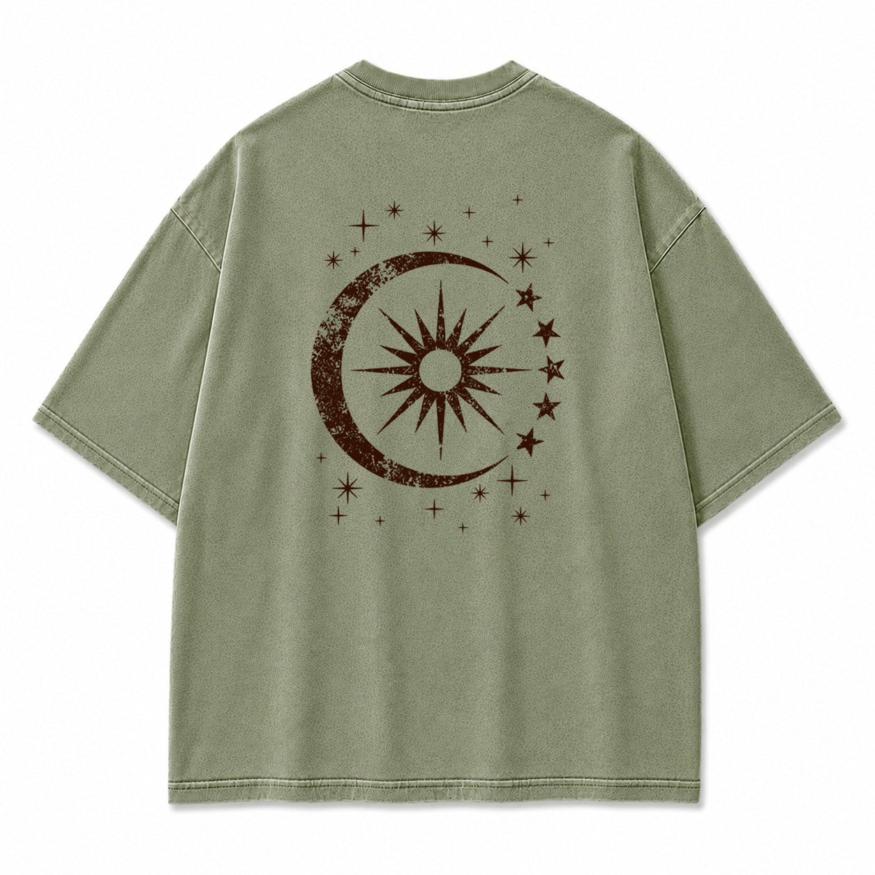 Cosmic Crescent Sunburst Graphic T-Shirt