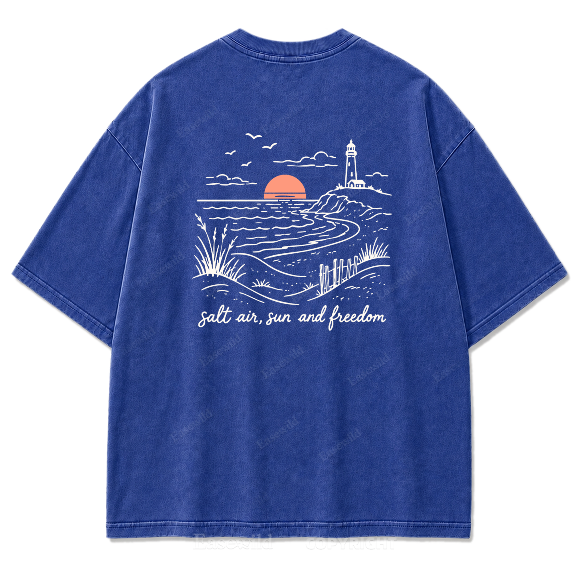 Salt Air Sun and Freedom Washed Print Tee