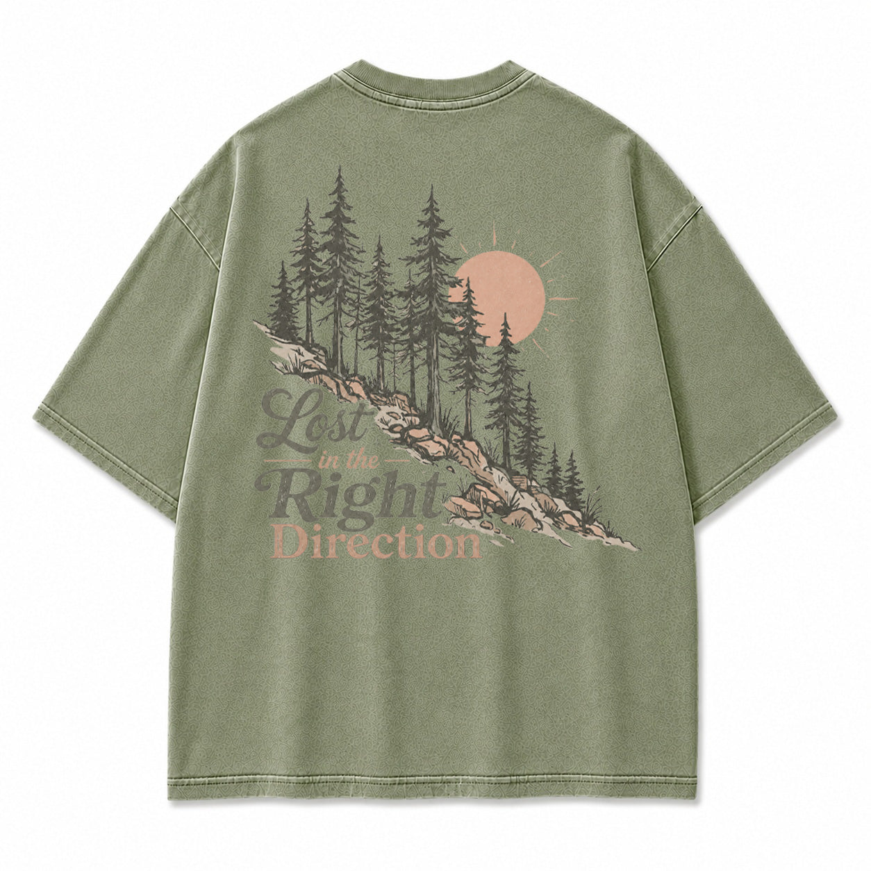 Lost in the Right Direction Back Print T-Shirt