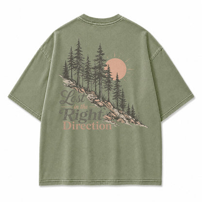 Lost in the Right Direction Back Print T-Shirt