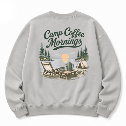Camp Coffee Mornings Washed Graphic Sweatshirt