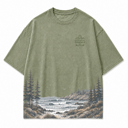 Coastal Therapy Landscape Graphic T-Shirt