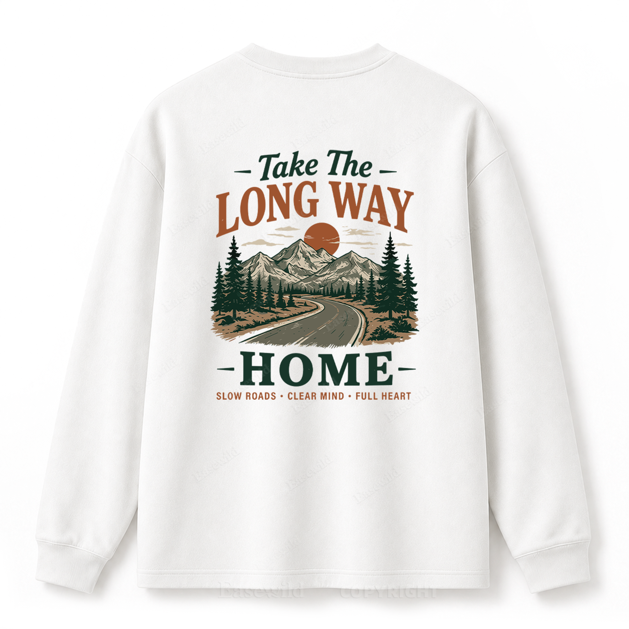 Take the Long Way Home Graphic Long Sleeve Tee