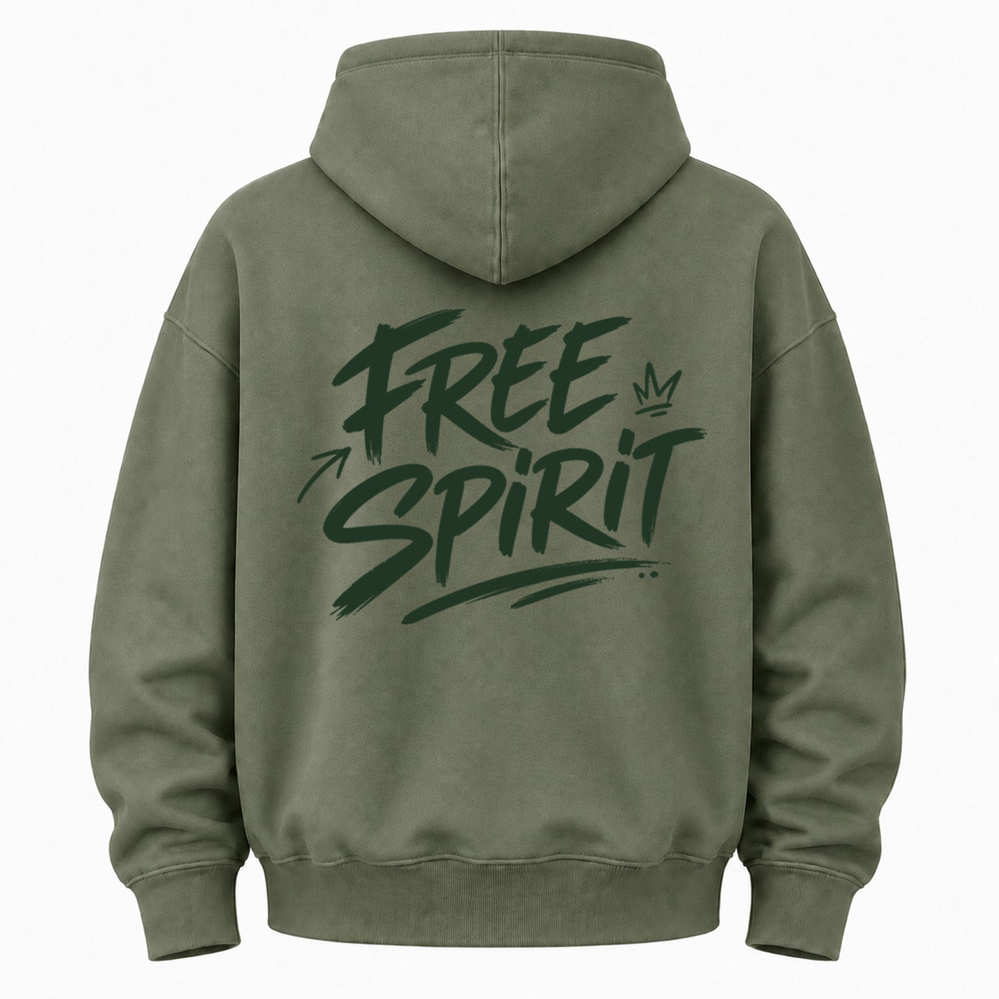 Free Spirit Brush Lettering Washed Hoodie