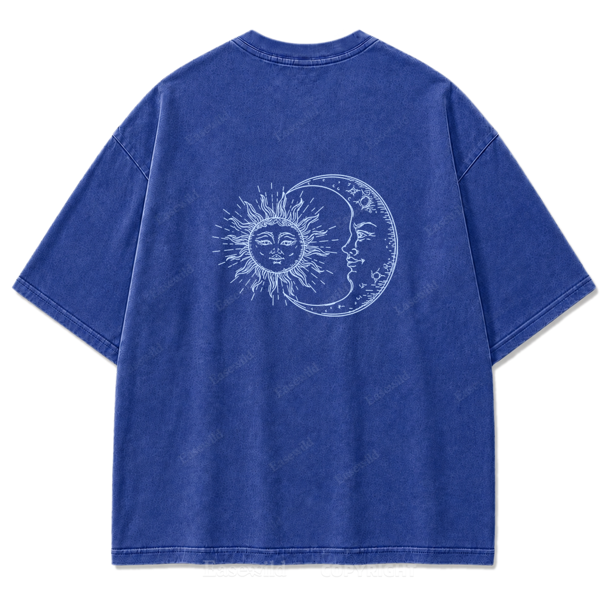 Sun and Moon Eclipse Celestial Washed Print Tee
