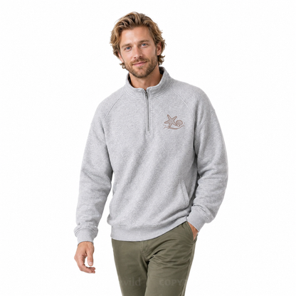 Ocean Breeze Shoreline Zip Pullover Sweatshirt