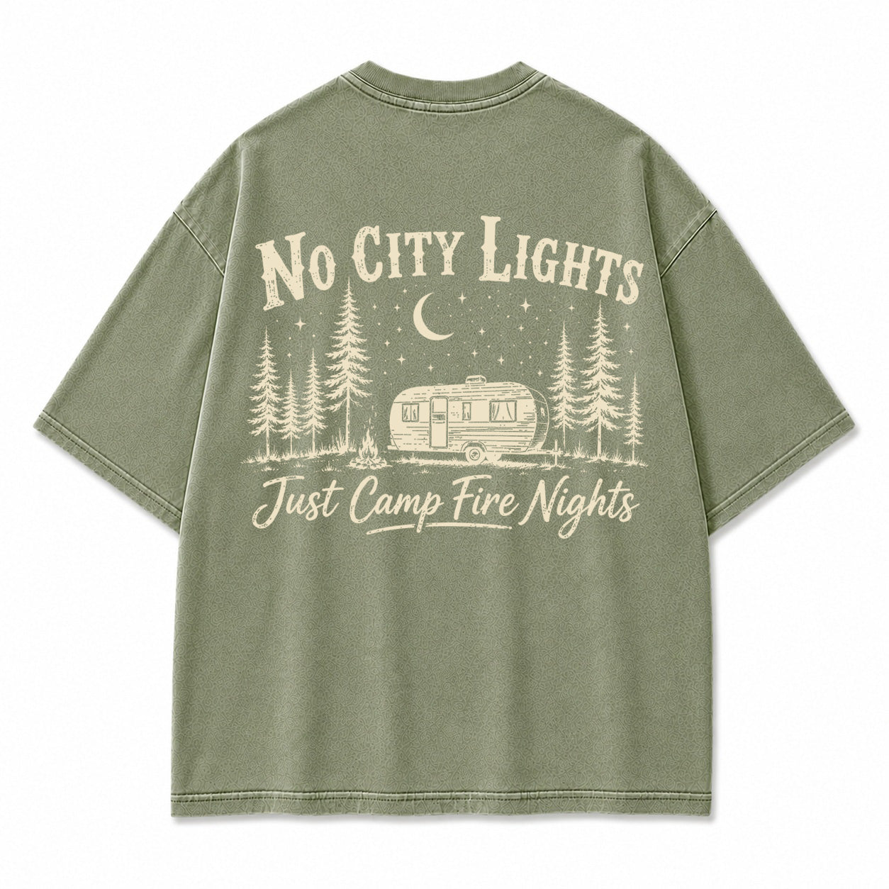 No City Lights Campfire Graphic T-Shirt