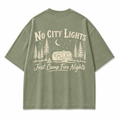 No City Lights Campfire Graphic T-Shirt