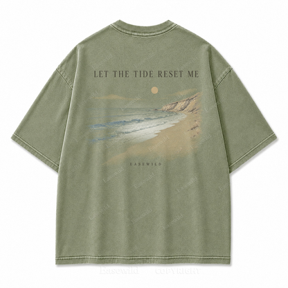 Let the Tide Reset Me Washed Back Print Tee