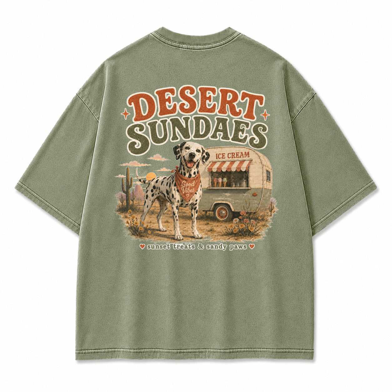 Desert Sundaes Dalmatian Graphic T-Shirt