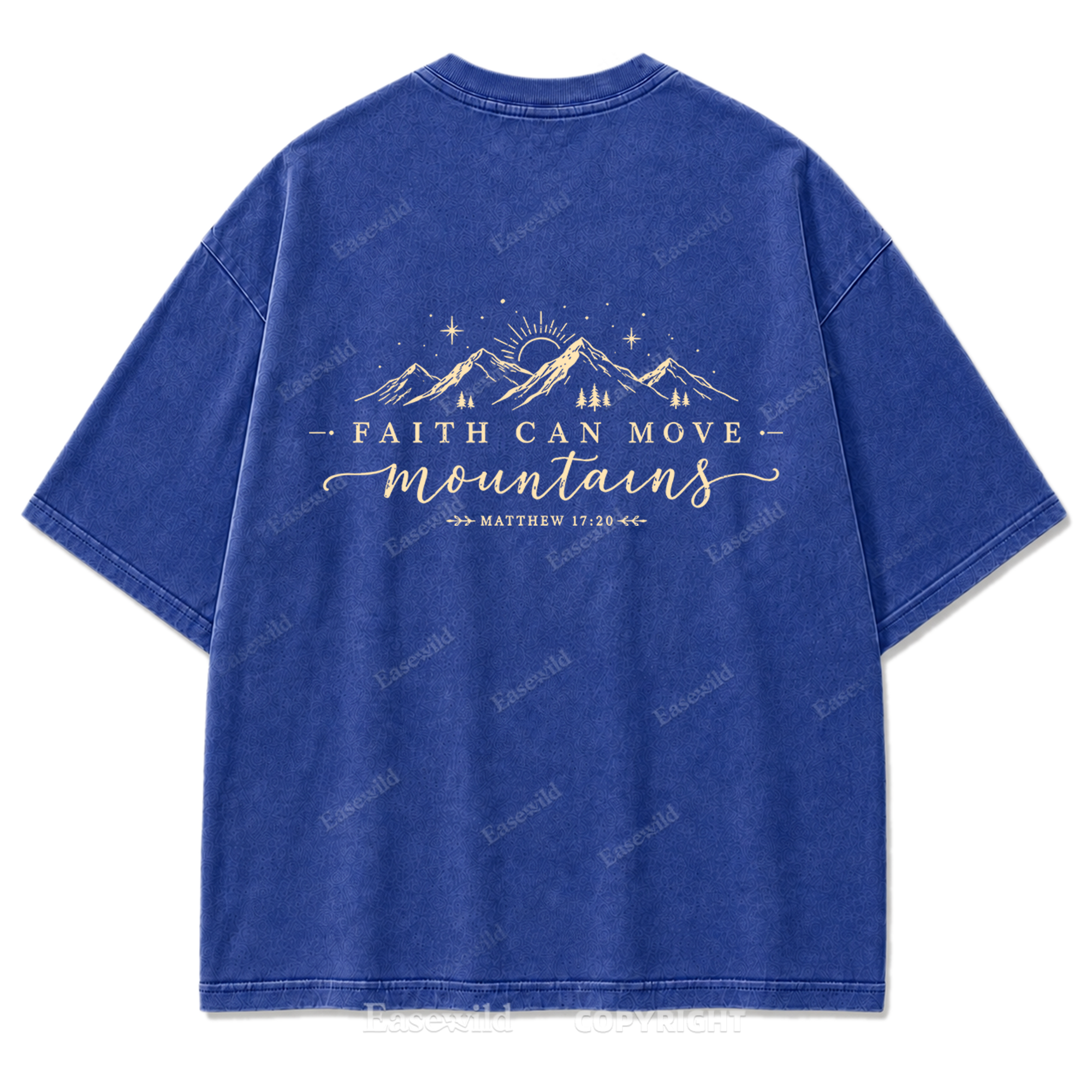 Faith Moves Mountains Washed Print Tee