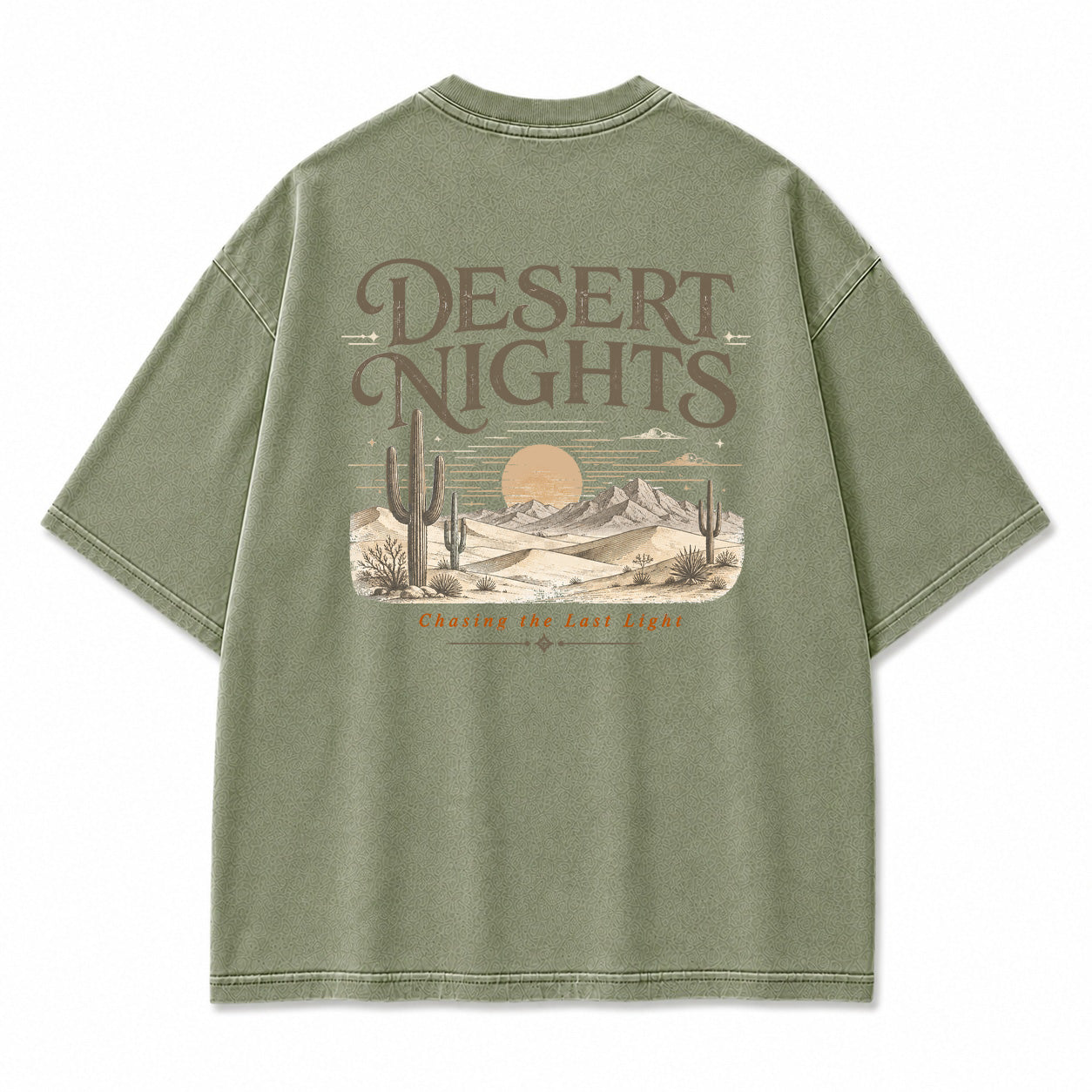Cactus Dusk Desert Landscape Graphic T-Shirt