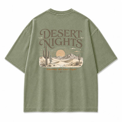 Cactus Dusk Desert Landscape Graphic T-Shirt
