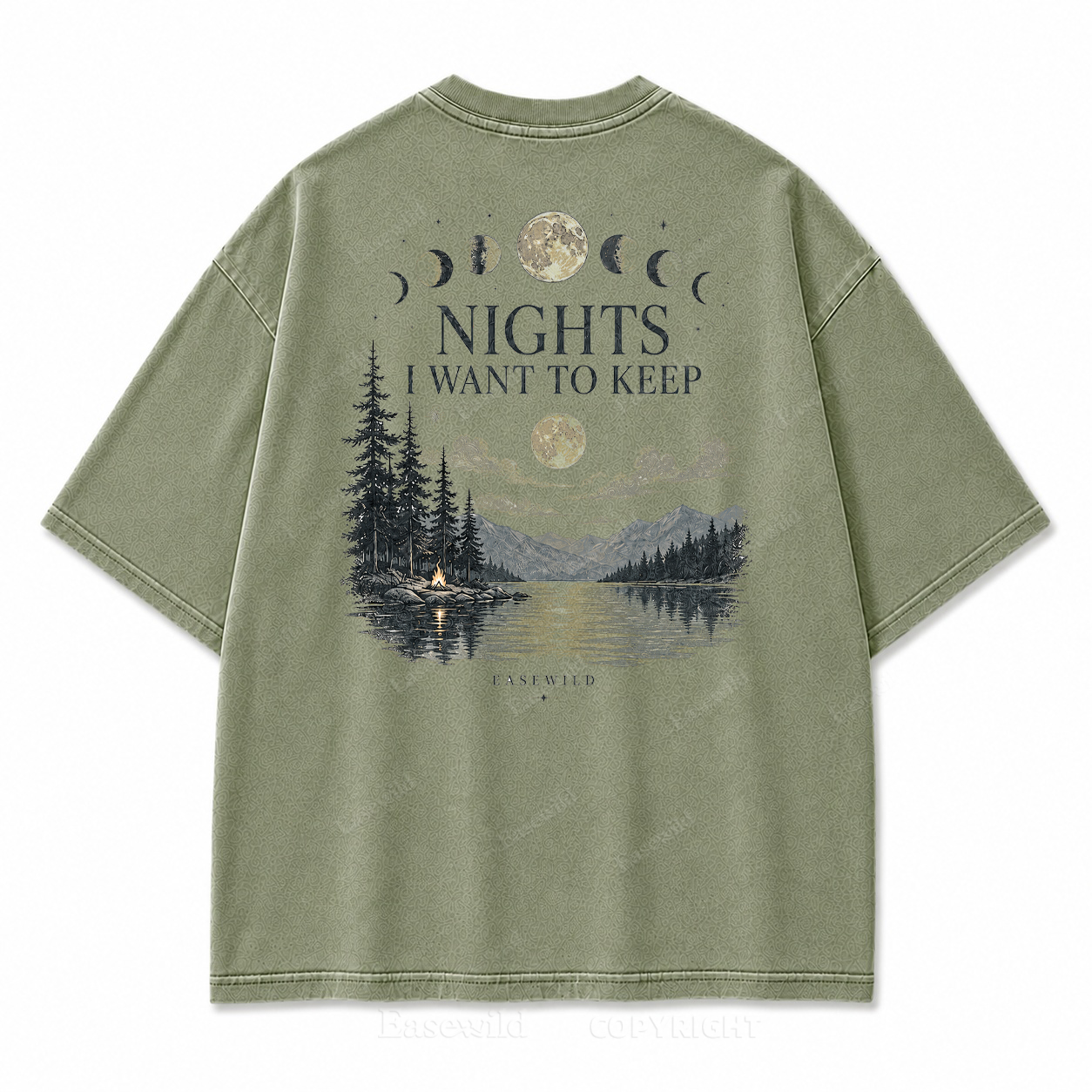 Nights I Want to Keep Washed Back Print Tee