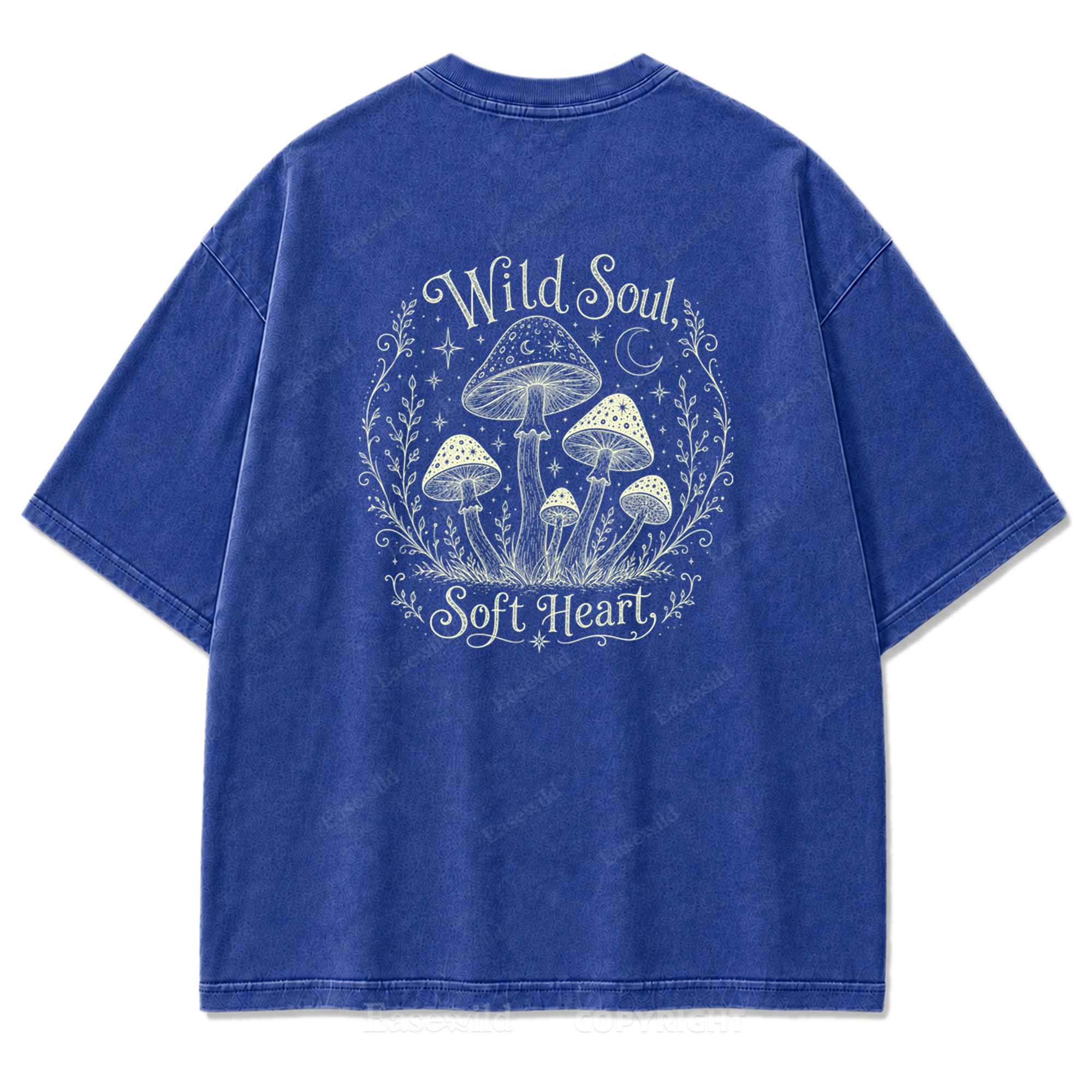 Wild Soul Soft Heart Mushroom Washed Print Tee