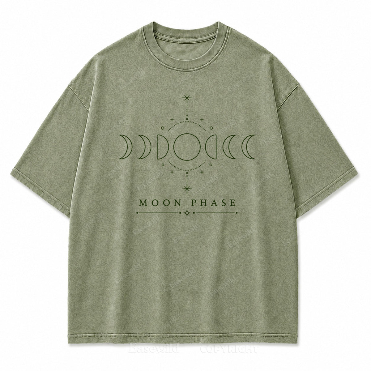 Moon Phase Minimal Celestial Washed Print Tee