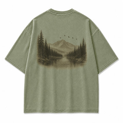 Stillwater Pines Mountain River Graphic T-Shirt