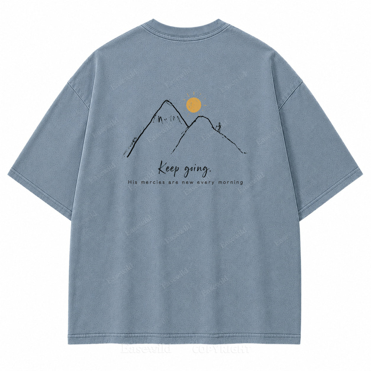 Keep Going Mountain Washed Back Print Tee