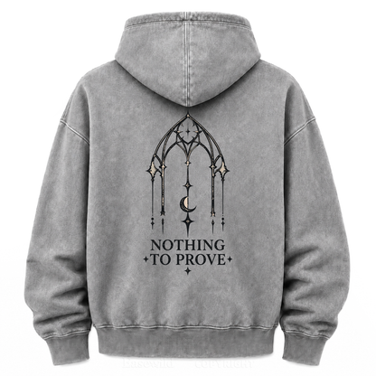 Nothing to Prove Gothic Washed Graphic Hoodie