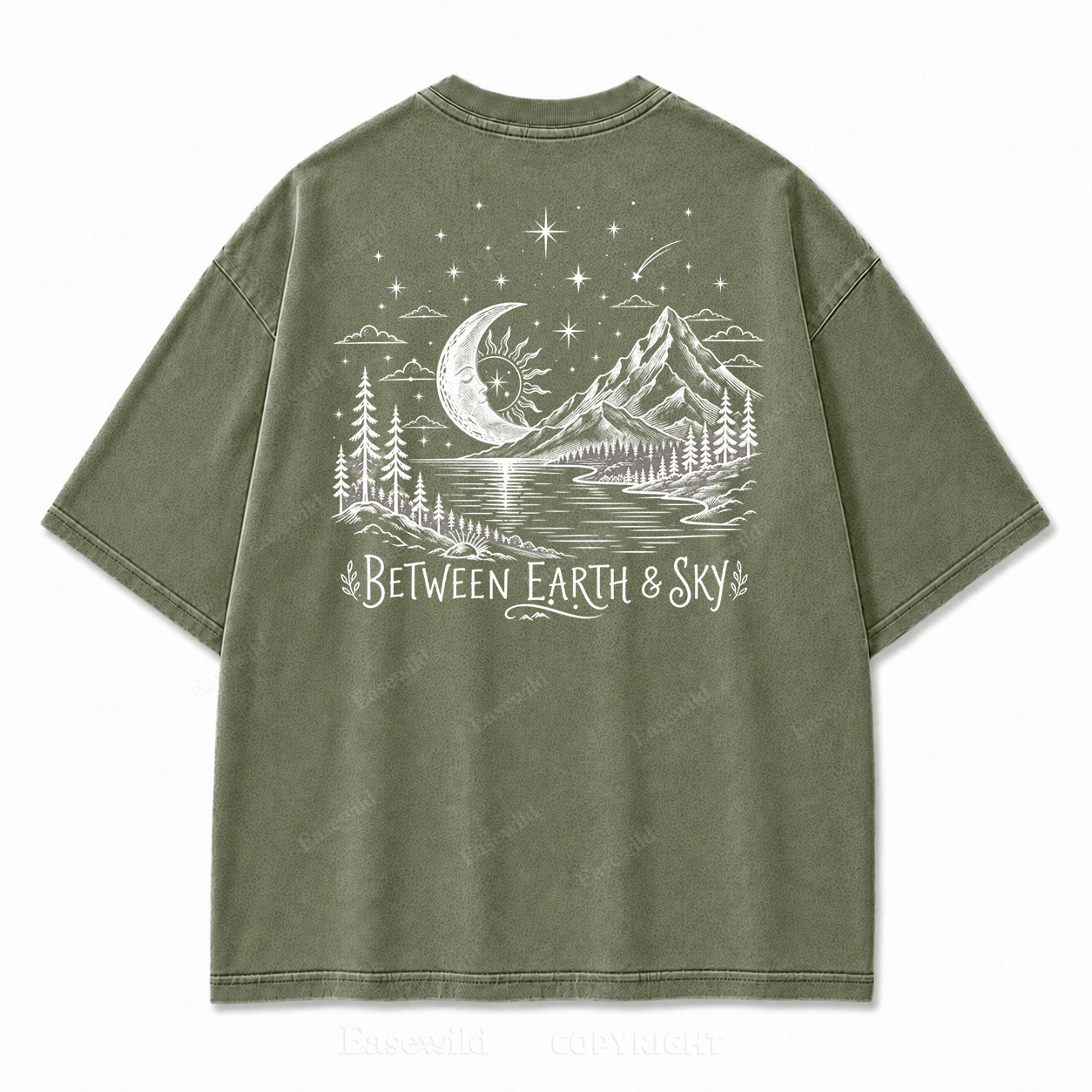 Between Earth & Sky Mountain Vintage Print Tee