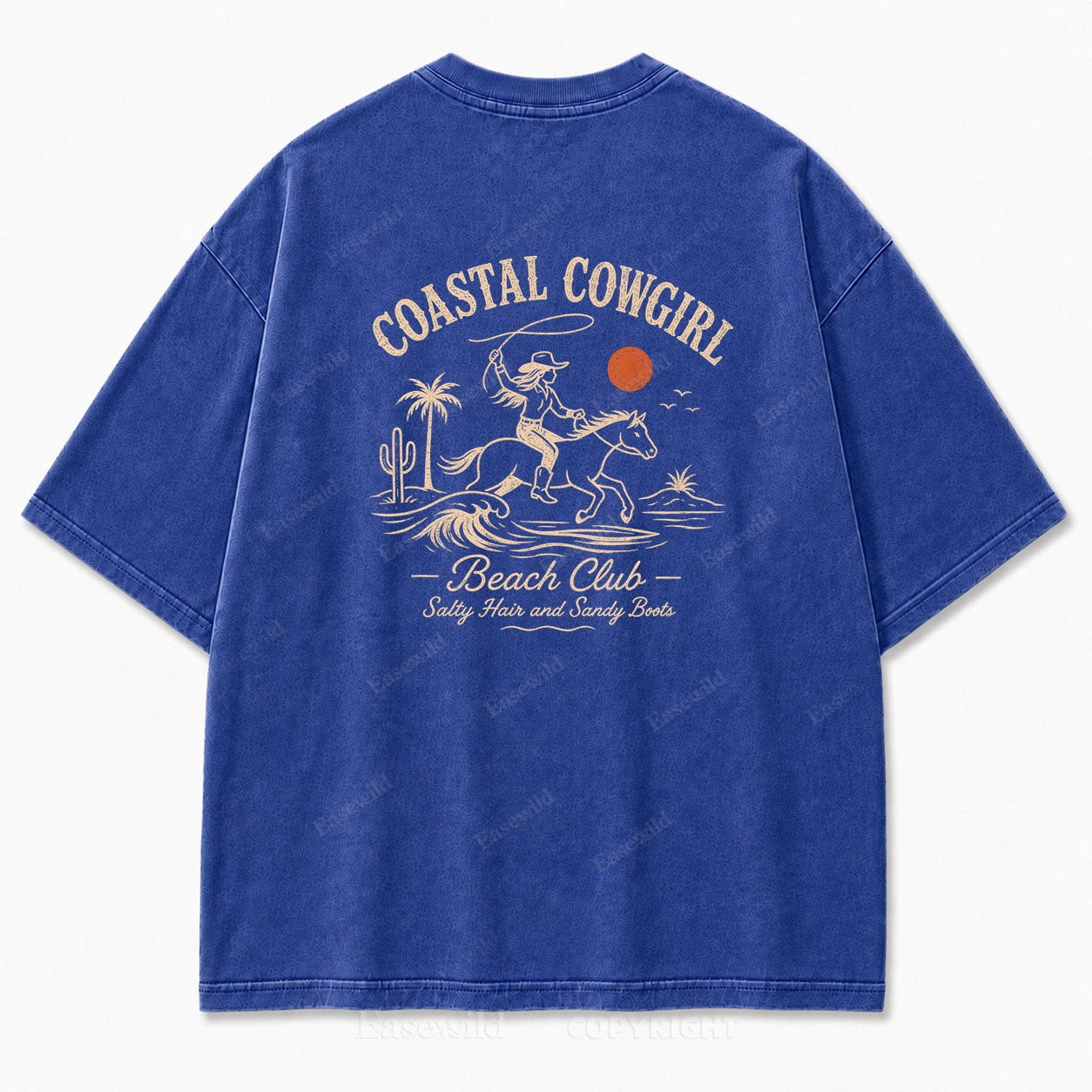 Coastal Cowgirl Club Washed Print Tee