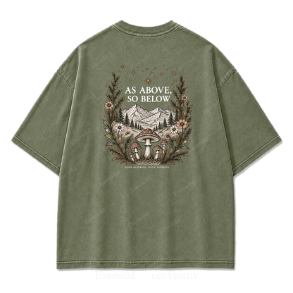As Above So Below Nature Vintage Graphic Print Tee