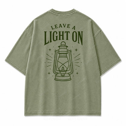 Leave A Light On Graphic Back Print Tee