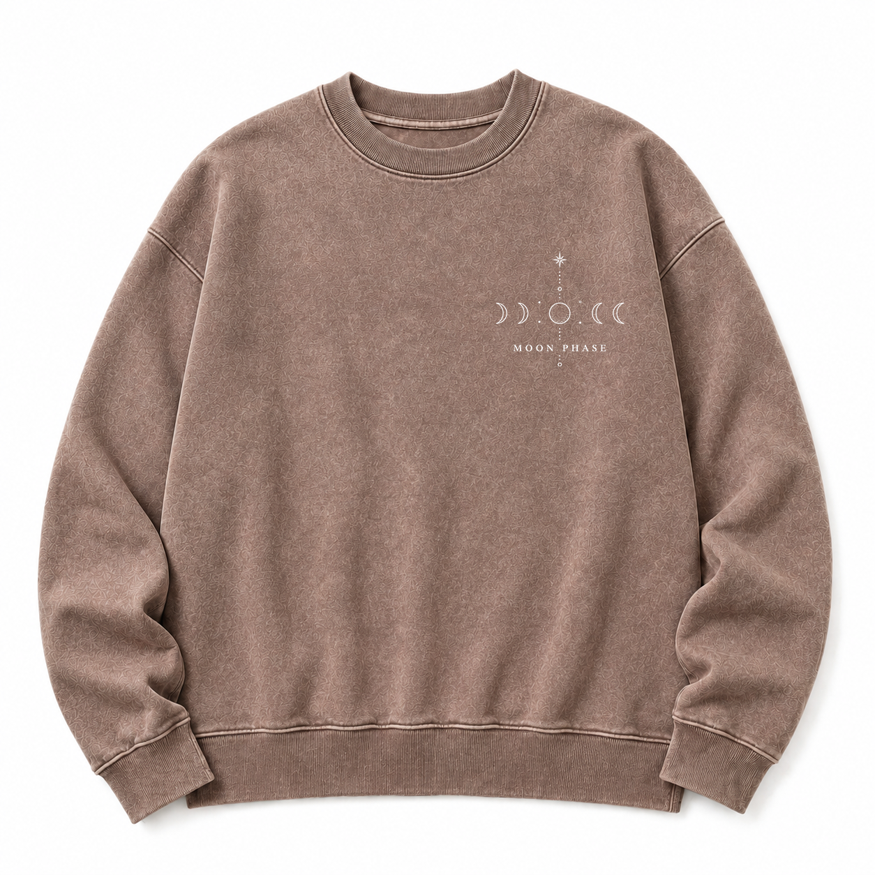 Moon Phase Celestial Washed Graphic Sweatshirt