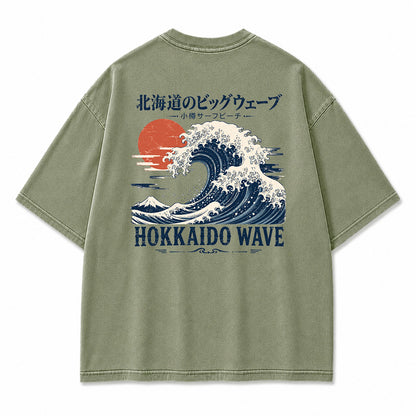 Hokkaido Wave Vintage Graphic T-Shirt