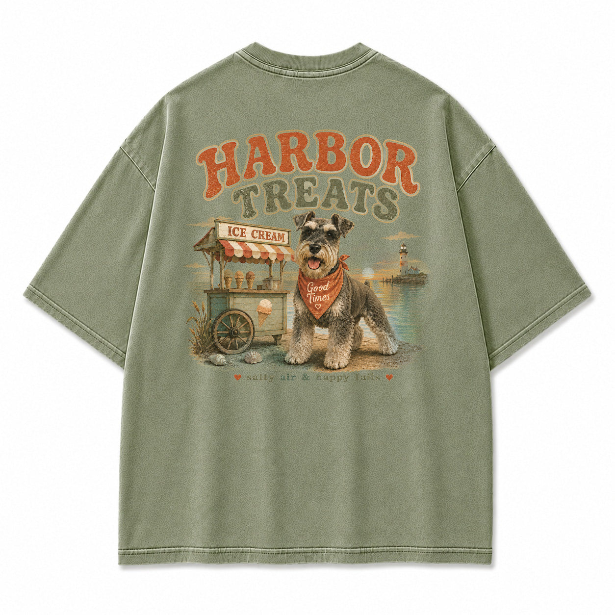 Harbor Treats Schnauzer Graphic T-Shirt