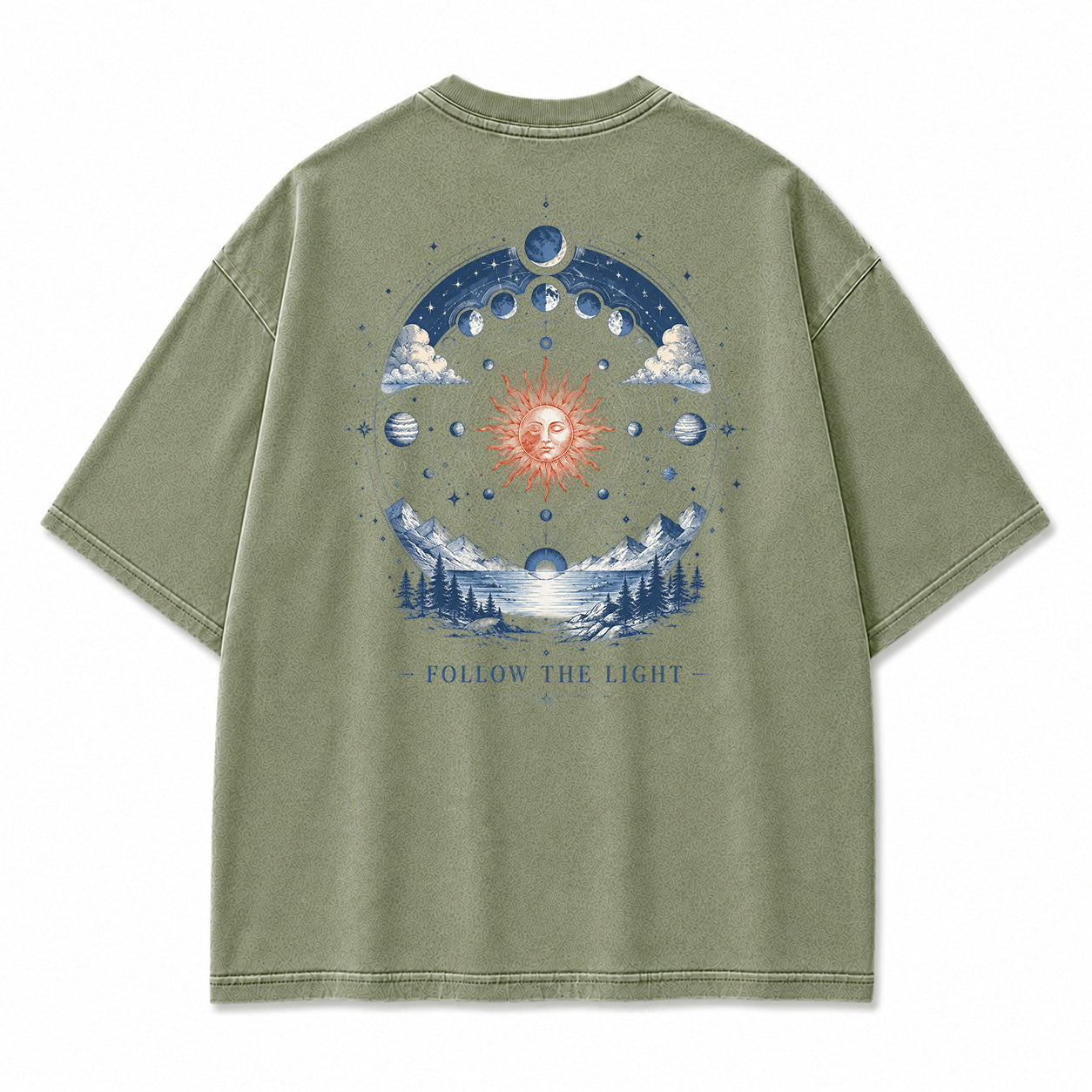 Celestial Path Solar Moon Graphic T-Shirt
