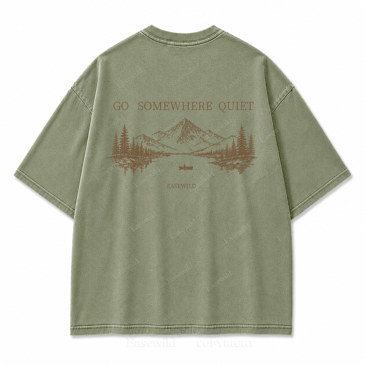 Go Somewhere Quiet Washed Back Print Tee