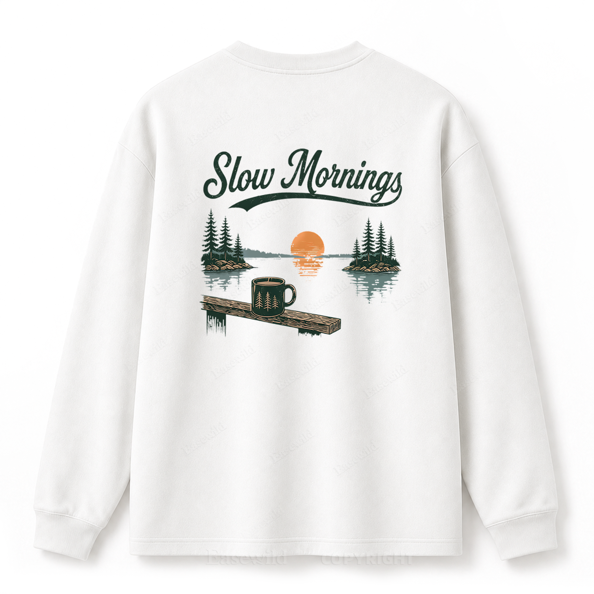 Slow Mornings Graphic Long Sleeve Tee