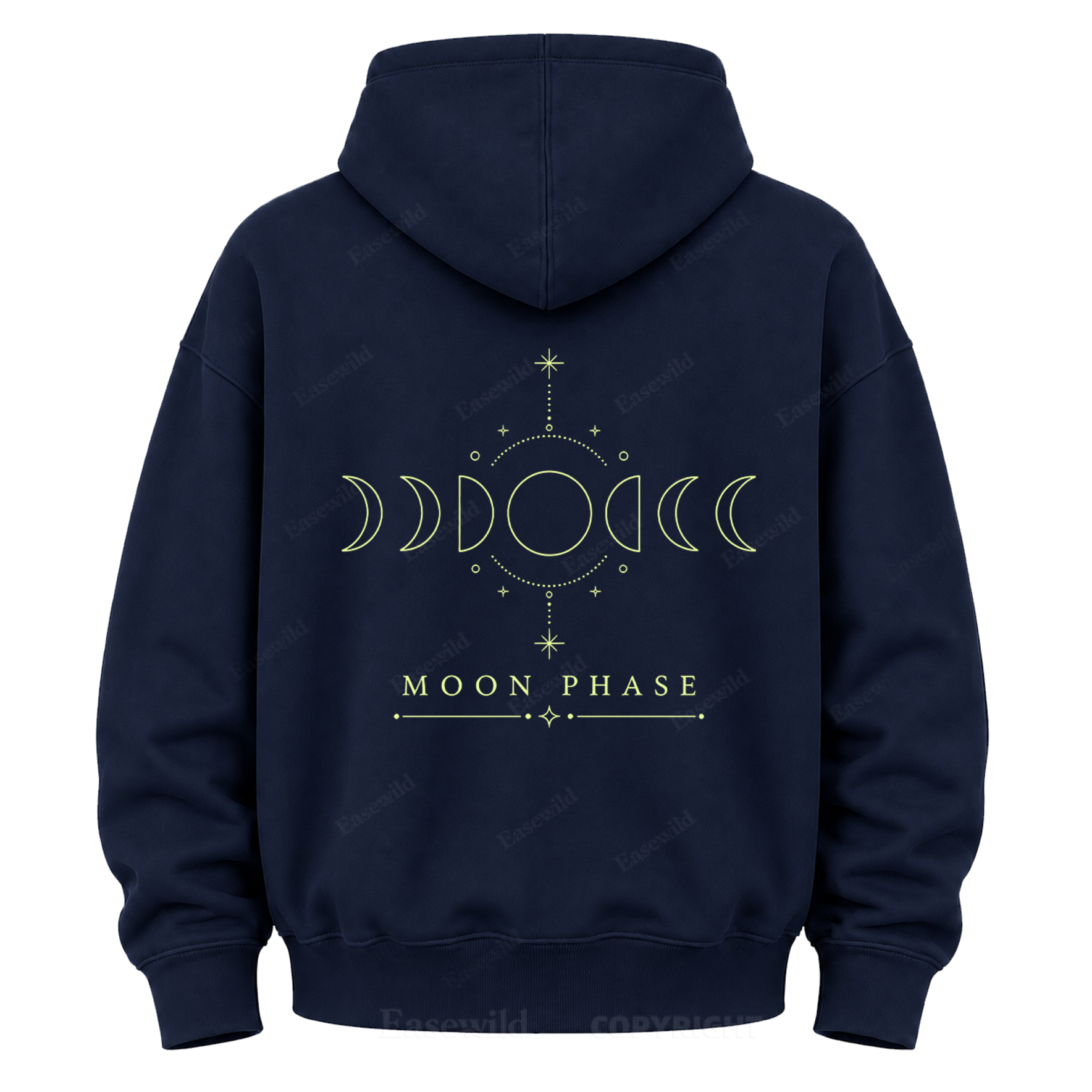 Kapuzenpullover mit Mondphasengrafik