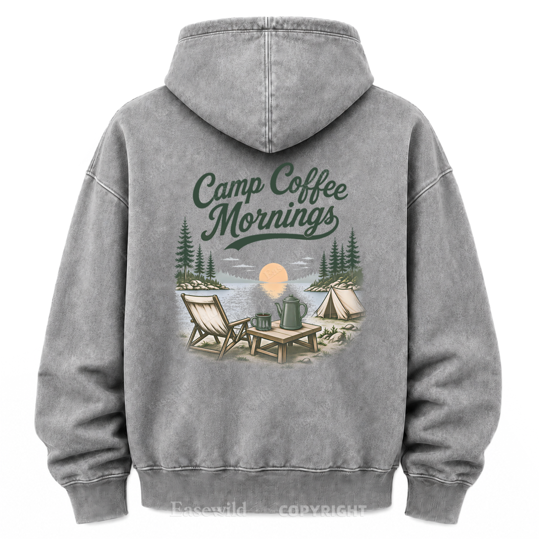 Lakeside Coffee Camp Washed Graphic Hoodie