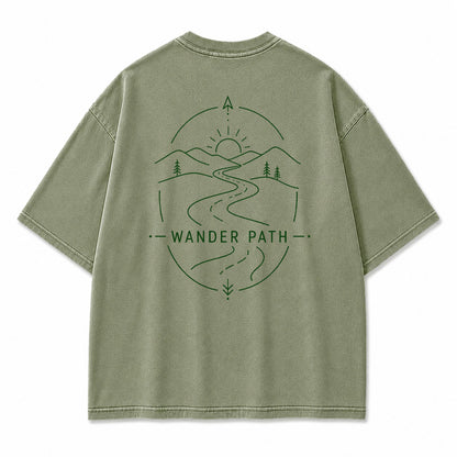 Wander Path Minimal Graphic T-Shirt