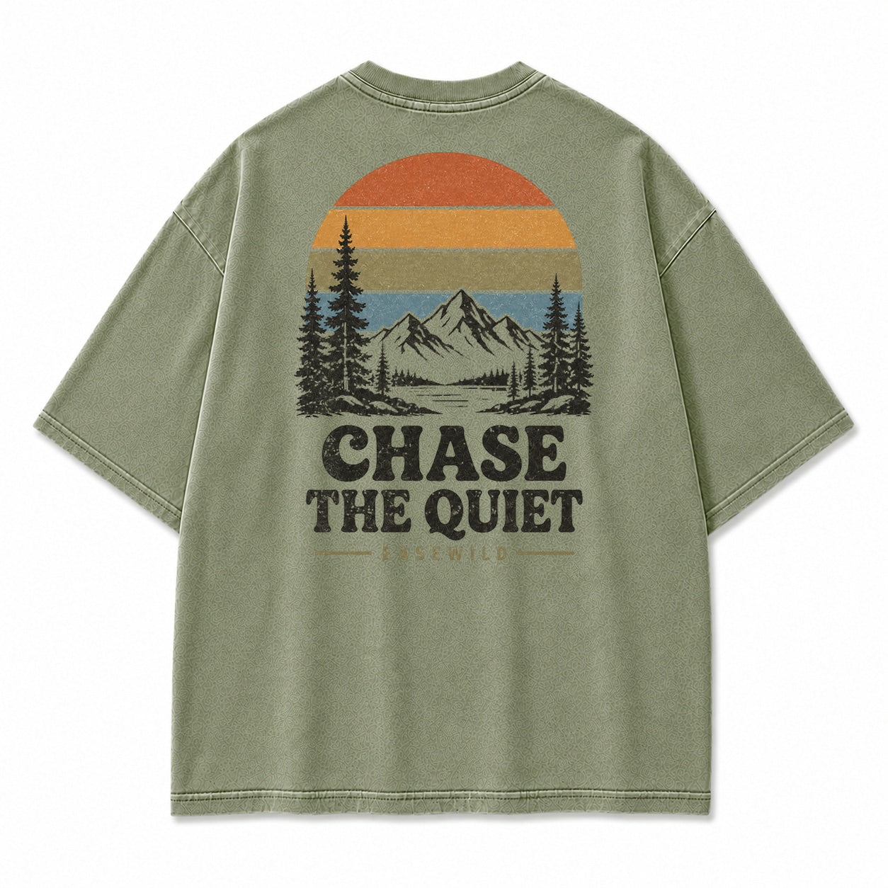 Vintage Berg Sonnenuntergang Grafik T-Shirt