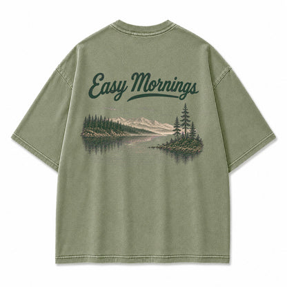 Easy Mornings Lake Graphic T-Shirt