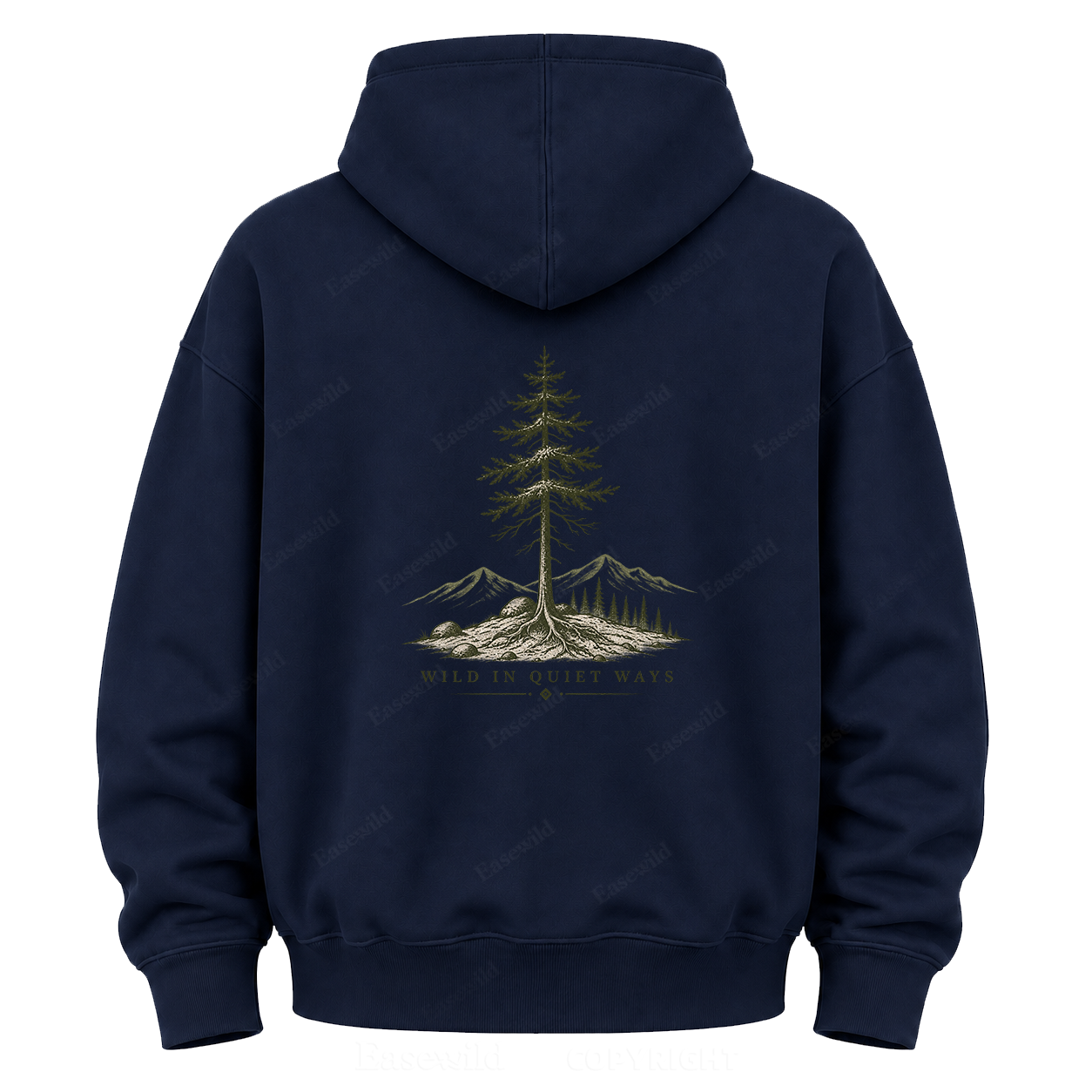 Wild in Quiet Ways Vintage Pine Graphic Hoodie