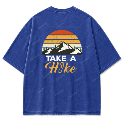 Trail Mood – Take A Hike Washed Print Tee