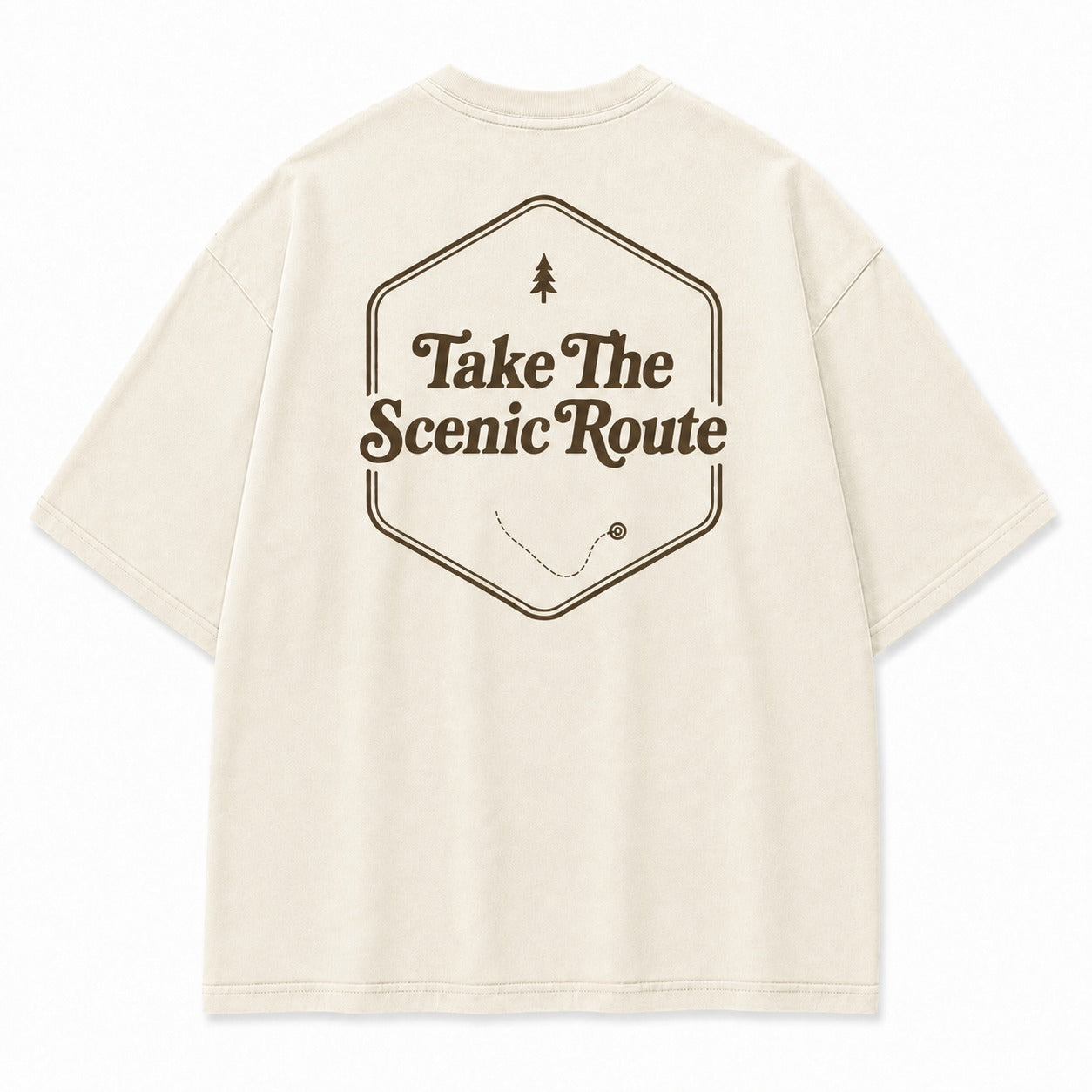 Take The Scenic Route Tee – Minimalist Adventure Graphic