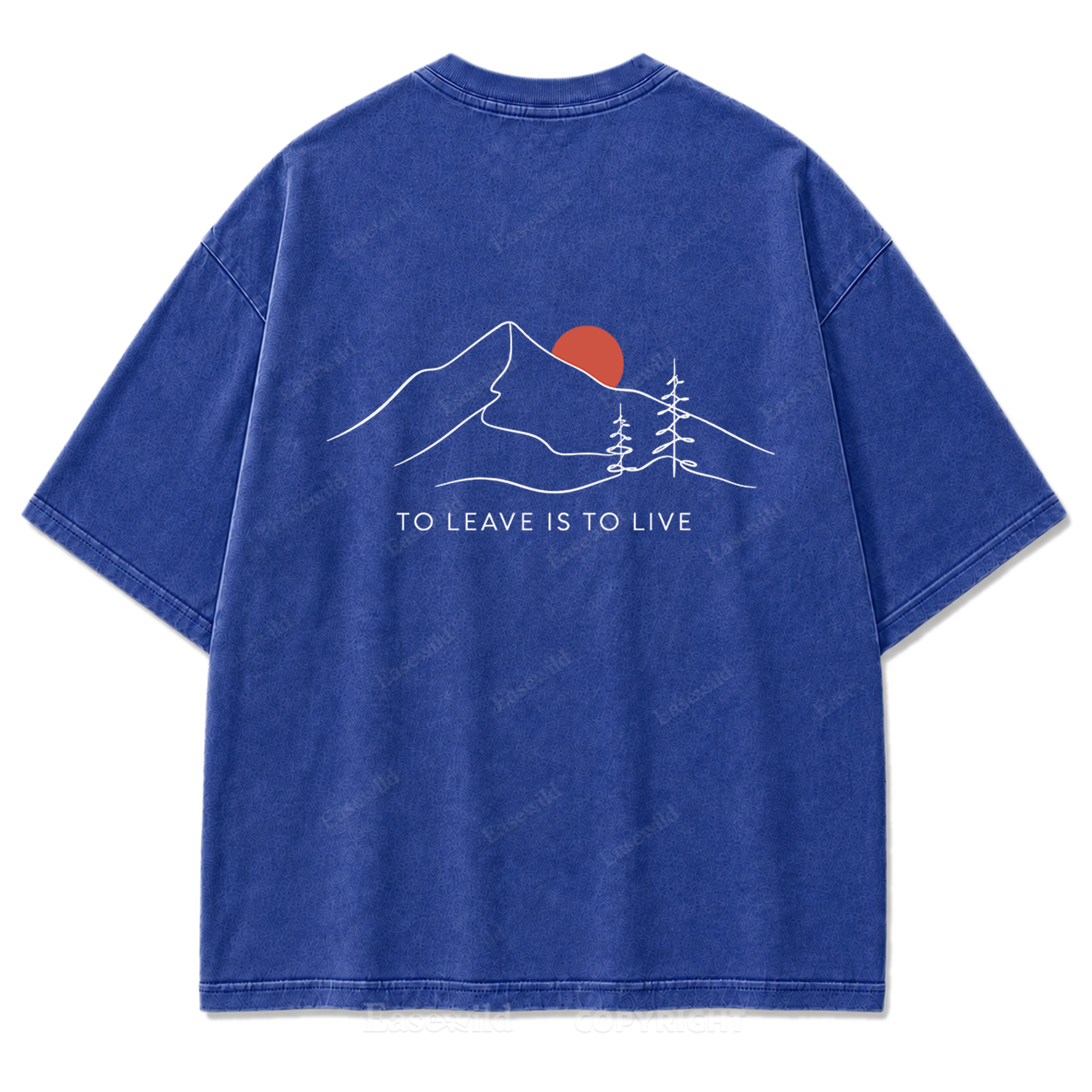 To Leave Is To Live Mountain Graphic Washed T-Shirt