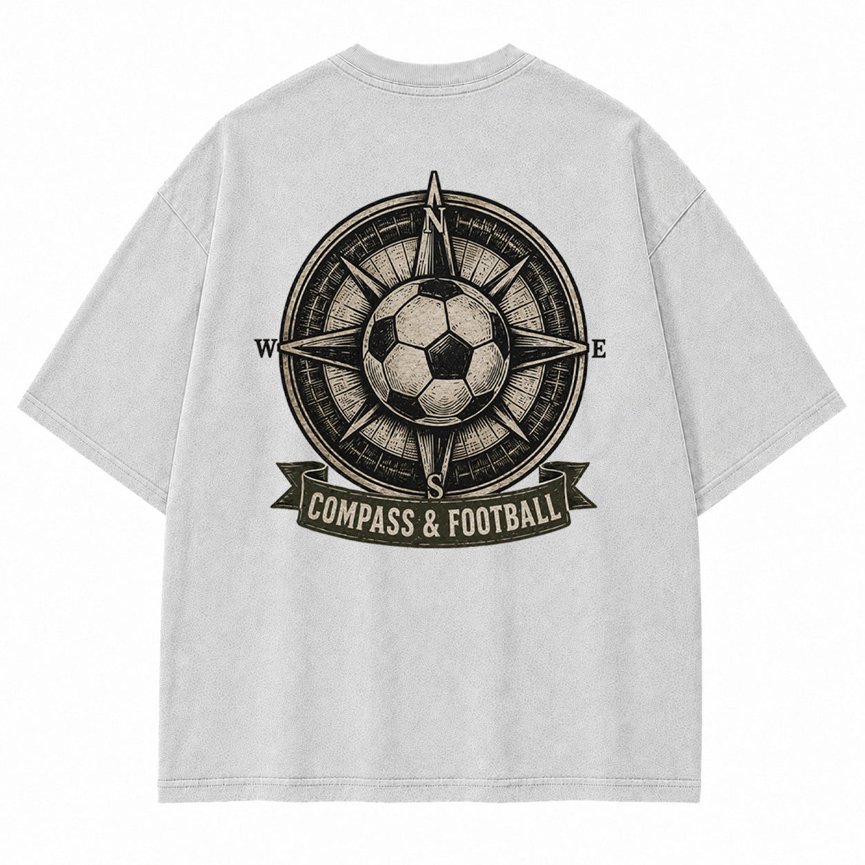 Compass & Football Vintage Graphic T-Shirt