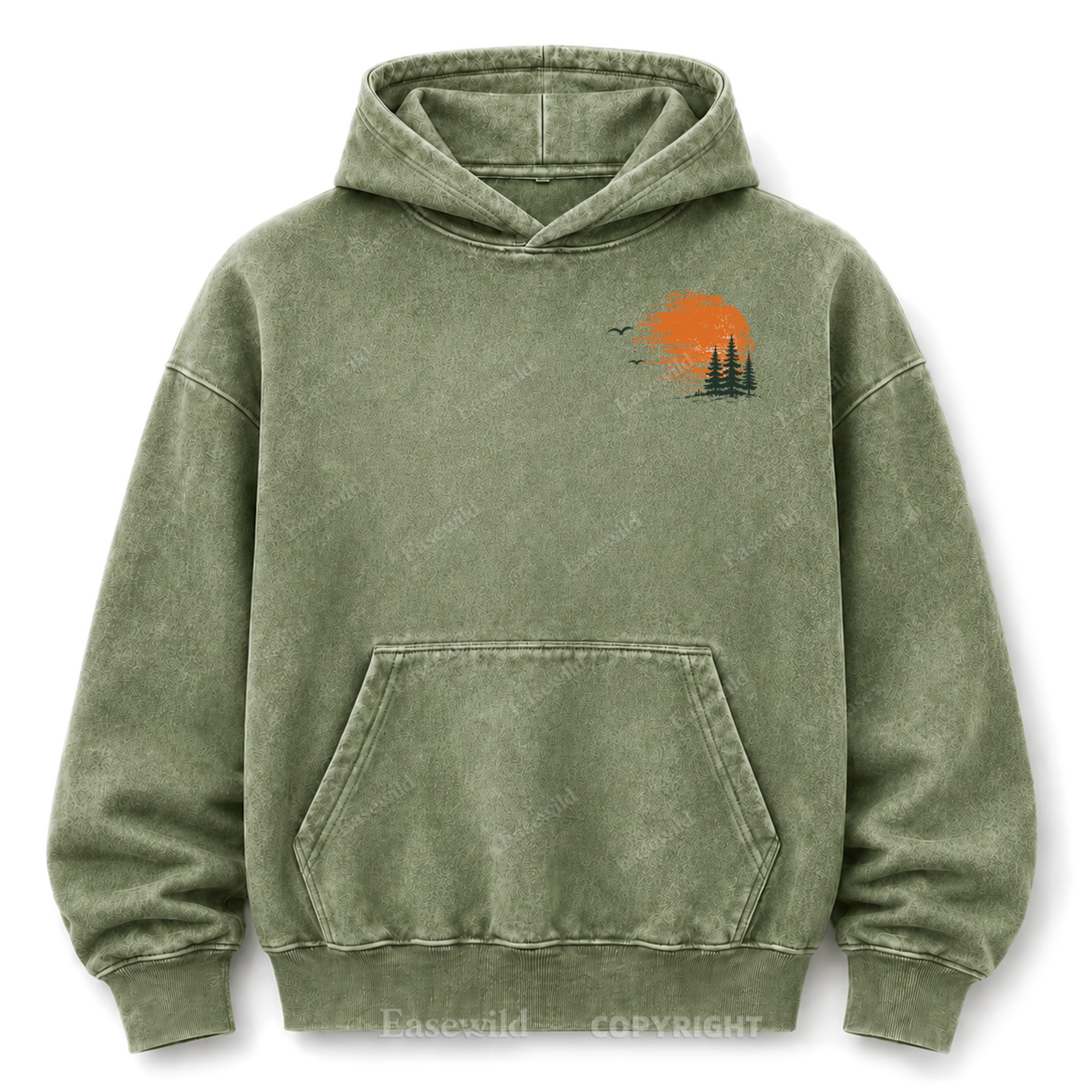 Somewhere Between Lost & Free Washed Graphic Hoodie