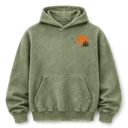 Somewhere Between Lost & Free Washed Graphic Hoodie
