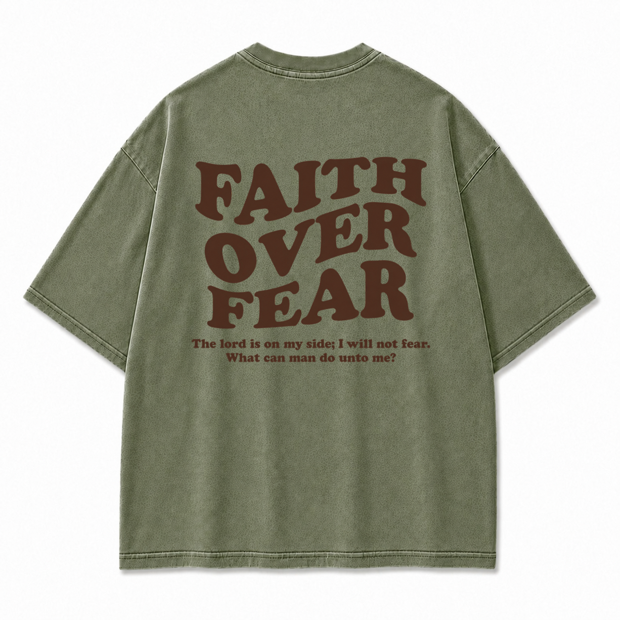 Faith Over Fear Oversized Christian Graphic Tee