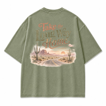 Take the Long Way Home Desert Graphic T-Shirt