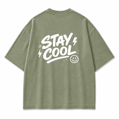 Stay Cool Smiley Graphic T-Shirt