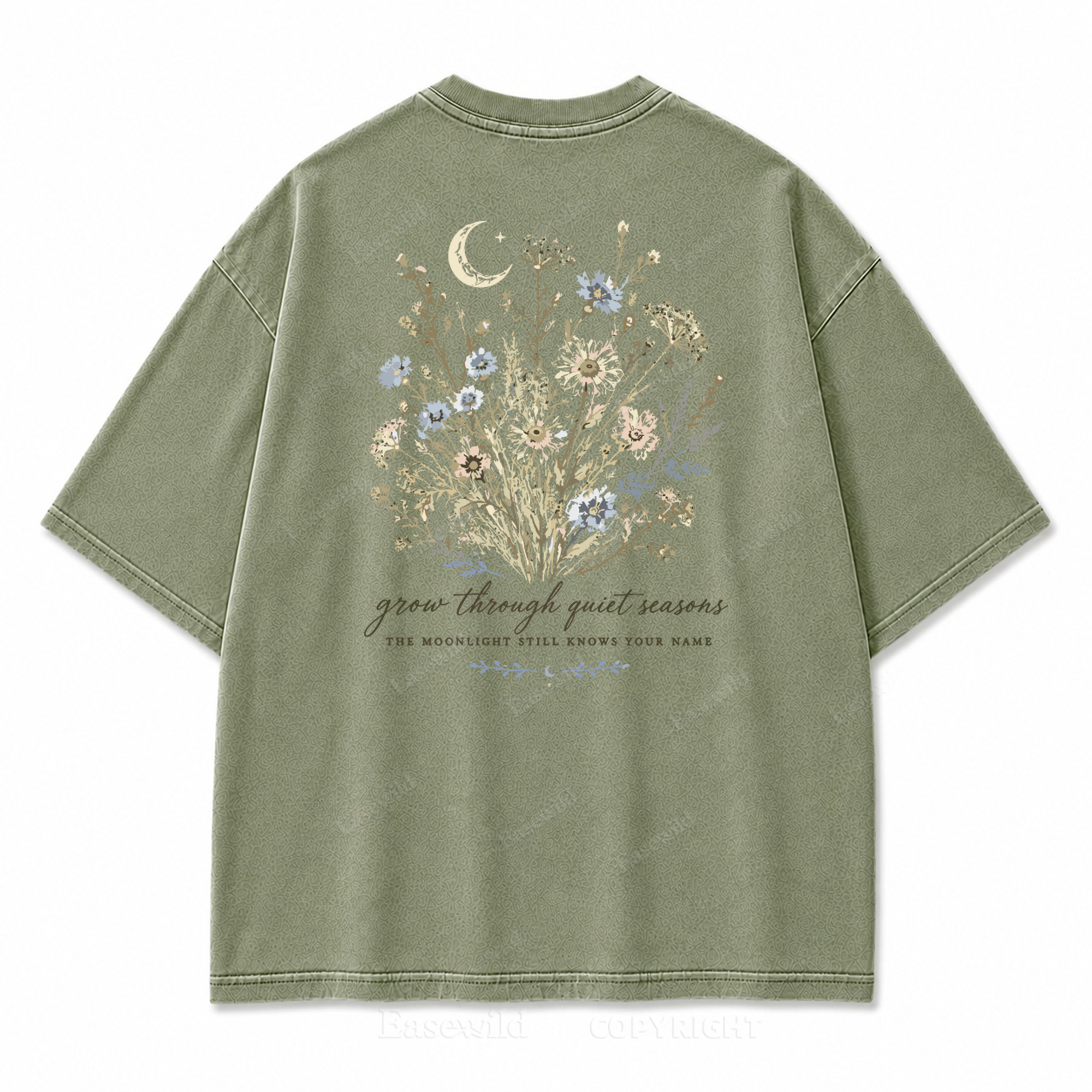 Grow Through Quiet Seasons Washed Back Print Tee