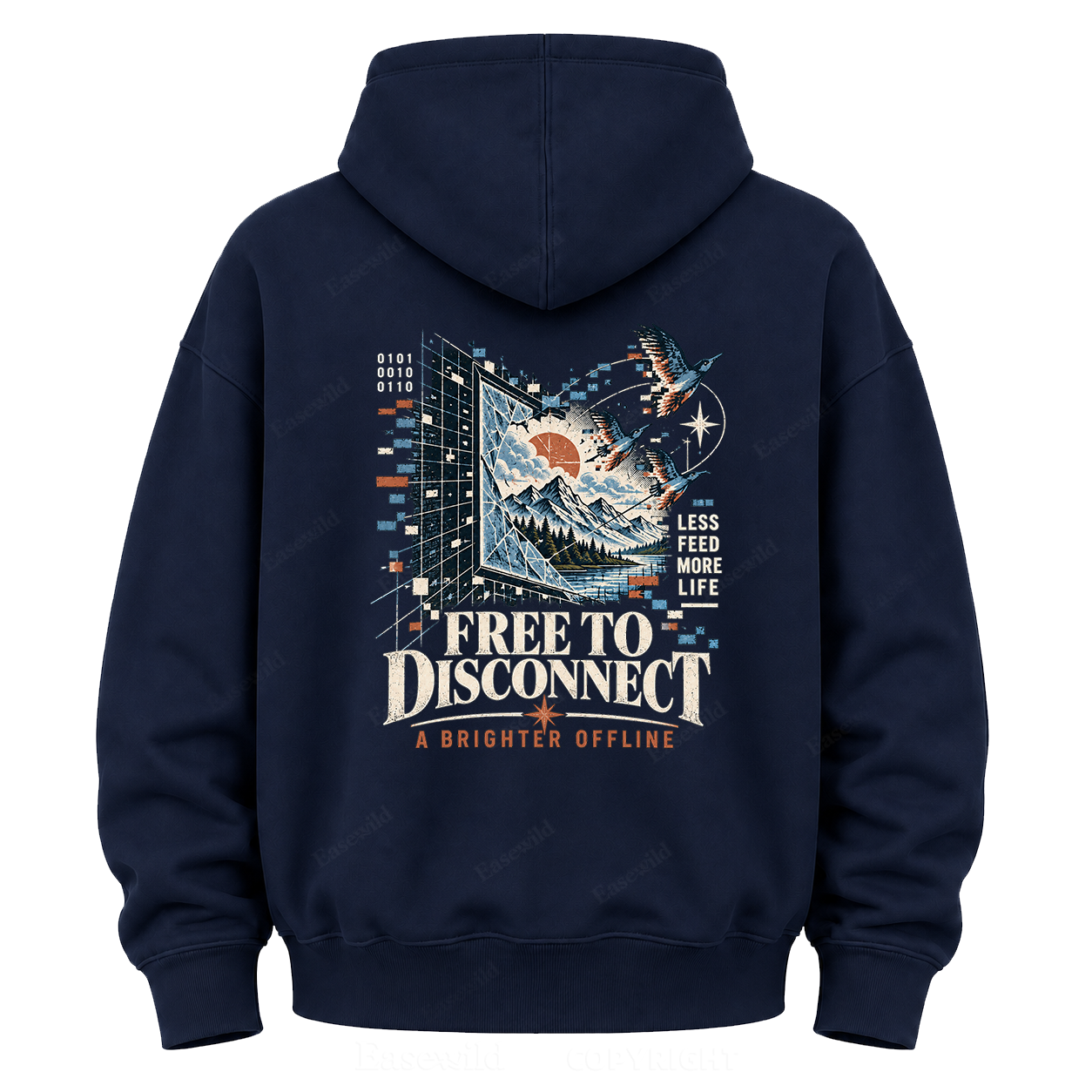 Pixel to Peaks  Graphic Hoodie